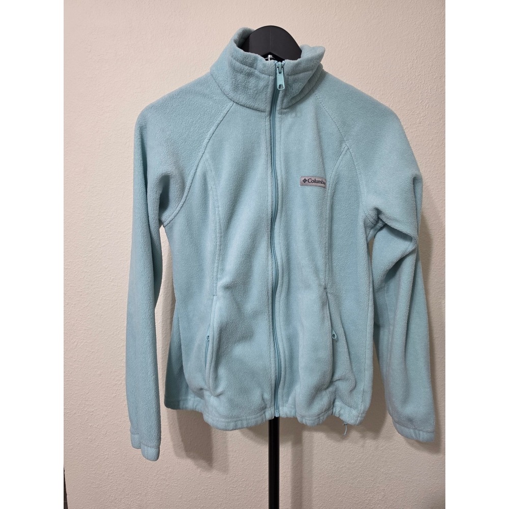 Columbia Benton Springs Full Zip Fleece Jacket Light Blue WL6439 Womens Medium